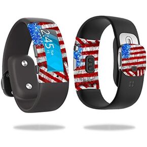 MightySkins Skin Compatible with Microsoft Band 2 Cover Skins Sticker Watch Flag Drips