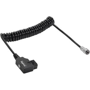 SmallRig D-TAP to BMPCC 4K/6K Coiled Power Cable Suitable for Blackmagic Pocket Cinema Camera 4K / 6K for V Mount Gold Mount Battery, Weipu SF6 2 Pin Female to P Tap, 15 inch - 47 inch Length - 4761