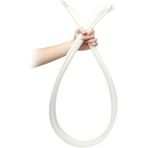 Extra Long Zip Ties Heavy Duty Outdoor, Premium White 48 inch Large Zip Ties with 200 Pounds Tensile Strength, Ideal for Heavy Duty Tasks & Outdoor Projects, 12 PCS (White, 48''(Wide-0.35inch))