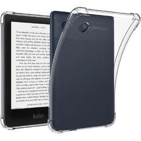 Slim Clear Case for 6" Kobo Clara Colour (Model N367) / Clara BW (Model N365) / Clara 2E eReader - Ultra-thin Lightweight Transparent Flexible Soft Back Cover (Clear)