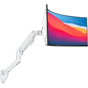 BEWISER Heavy Duty Monitor Arm Wall Mount for 34-57 Ultrawide Monitor,Weight Capacity up to 44lbs,Ultrawide Monitor Arm Wall Mount,Black