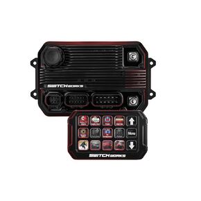 Switch Works SW-E12-10 Alpha12 Electronic Smart Switcher w/12 LCD Touch-Button Display, 12 Outputs, 180amps and Universal Dash Mount