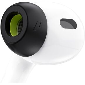 KeyBudz HyperFoam Memory Foam Ear Tips for AirPods Pro 1st & 2nd Gen - Patented Comfort Core for Improved Fit and Noise Cancellation, Anti-Slip Replacement Buds (S/M/L, Black)