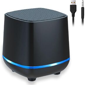 Computer Speakers for Desktop PC,Small Computer Speakers with RGB Light,USB Powered Hi-Fi Stereo Audio System Monitors Tablets Desktop with 3.5mm Aux,for Home Office PC Laptop Tablet in Kuwait