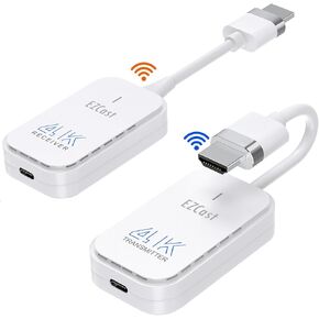 جهاز إرسال واستقبال HDMI لاسلكي 4K، ANGEET 1080P@120 هرتز، موسع HDMI لاسلكي فيديو/صوت 5G من الكمبيوتر المحمول، الكمبيوتر الشخصي، صندوق التلفزيون إلى الشاشة، HDTV، نقل HDMI لاسلكي 165FT/50M