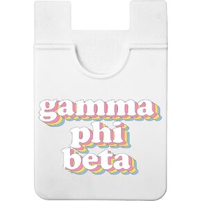 Sorority Shop Gamma Phi Beta Koala Pouch - Retro Design Card Holder for Phone Case- Phone Wallet Stick On - Ultra-Thin and Lightweight Phone Case Wallet - Holds Cards and Cash
