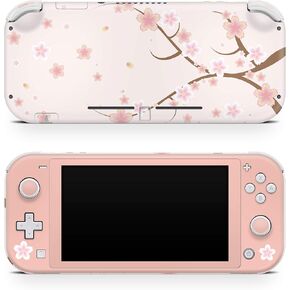 Tacky design Japanese Cherry Blossom skin Compatible with Nintendo switch lite Skin, Beige Color Compatible with switch lite stickers Vinyl 3m decal Cute Full wrap cover