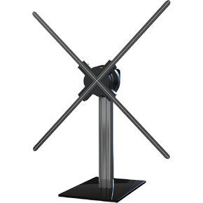Missyou 3D Hologram Fan Desktop Stand with Tempered Glass Base and Aluminum Alloy Frame, Suitable for 27.5" or Smaller Fans(Desktop Stand (Height 15"))