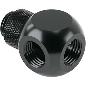 Barrow G1/4" 4-Way Ball Fitting, Rotary, Black