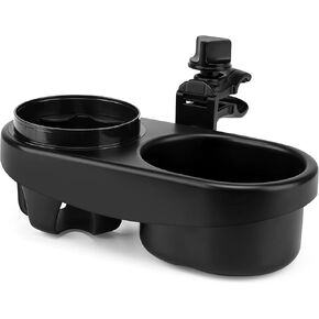 Universal Fit Stroller Snack Tray - 2 in 1, Stroller Cup Holder with Snack Tray for Baby & Toddler - Highly Adaptable Snack and Drink Organizer for Belly Bar - Ideal for Mom and Baby