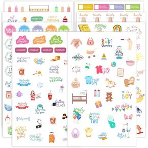 Pregnancy Journal Planer Sticker,Baby's First Year Planner Sticker Pack,Pregnancy Must Haves Planner Stickers for Pregnancy Journal, Scrapbook, Scrapbooking,Gifts for First Time Moms