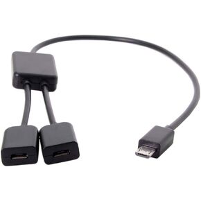كابل Chenyang Micro USB OTG، كابل Micro USB 1 ذكر إلى 2 أنثى مزدوج المنافذ لأجهزة الكمبيوتر المحمول والماوس وقرص الفلاش