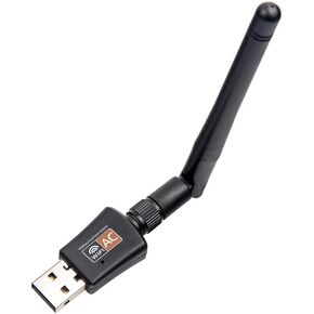 600Mbps Dual Band 2.4/5GHz Internet USB WiFi Adapter, Laptop Wireless Receiver Network Dongle with Antenna, Compatible with Windows 11.10/8/7/XP/VISTA, MAC, Linux