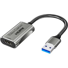 Video Capture Card,USB A or C 3.0 Capture Card,HDMI (Input 4K 60Hz) to USB Audio Video Recording (1080P 60Hz, 2K 30Hz) for Teaching,Broadcasting,Gaming,Streaming,Video Conference (SS-VCC1-2Ka)