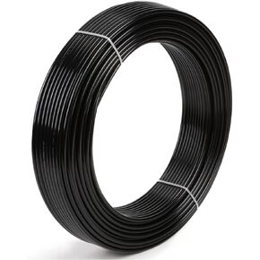 Beduan 1/4" OD 328FT Pneumatic Nylon Tube SAEJ844 Air Line Nylon Hose Tubing for Air Brake System or Fluid Transfer (Black)