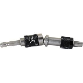 TMAX Swiveling Screwdriver Bit Tip Holder, 1/4" Pivot Drill Bit Holder Quick Release Flexible Screwdriver Bit Holder for Tight Spaces or Corners