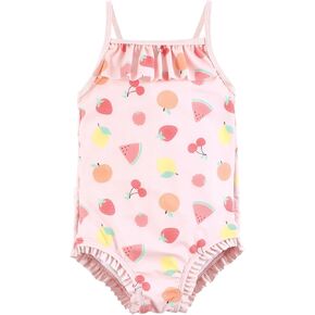 Hudson Baby Baby Girl's Toddler Swimsuit, Fruit Salad, 3T