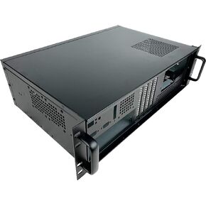 3U Server Chassis - Compact 12" Deep 19" Rackmount ATX Computer Case (Back or Front Rack Mount for Easy Access to Rear Components & Ports) 4 Bay 1x5.25 3x3.5; 4X Full Expansion Slots -Tupavco TP1833