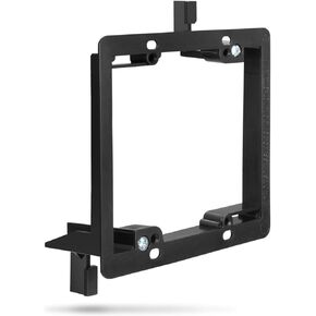 Fosmon Low Voltage Mounting Bracket (2 Gang) [Mounting Screws Included] for Telephone Wires, Network Cables, HDMI, Coaxial, & Speaker Cables