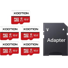KOOTION 32GB Micro SD Cards 10-Pack, UHS-1 TF Flash Memory Card, U1, Class 10 microSDHC Card with Adapter