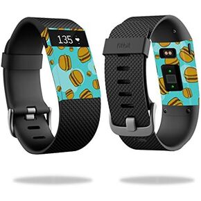 MightySkins Skin Compatible with Fitbit Charge HR Cover Skins Sticker Watch Burger Heaven