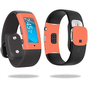 MightySkins Skin Compatible with Microsoft Band 2 Cover Skins Sticker Watch Solid Salmon