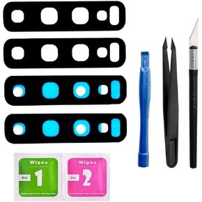 (Pack of 2) Back Rear Camera Glass Lens Replacement for Samsung Galaxy S10 and S10 Plus Preinstall Adhesive and Repair Tools