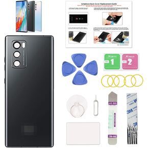 Compatible with LG Wing 5G Back Cover Replacement, Wing 5G LMF100N LM-F100 Back Housing Door with Pre-installed Camera Lens for All Carriers, Includes Repair Tools & Instruction, Aurora Gray