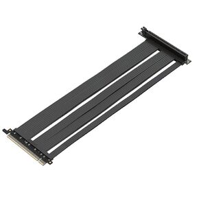 LINKUP {30 cm) PCIE 3.0 16x Shielded Extreme High-Speed Riser Cable Port Extension PCIE Card┃Black┃Right Angle┃3.0 Gen3 Compatible
