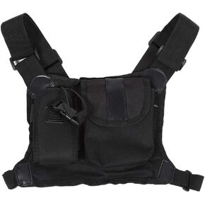 Radio Chest Harness,Universal Radio Chest Holster with Adjustable Shoulder Strap,Two Way Radios Carry Case Accessory for Police, Production Workshops, Construction Sites