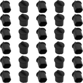 30 Pcs BNC Silicone Protectors Cap Female Port Cover Anti Dust Stopper Plug Cover Protector Cap,Style A,Black