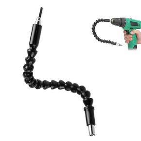 11.6in Flexible Drill Bit Extension Flexible Extension Shaft Soft Shaft Flexible Extention Screwdriver Drill Bit Holder Magnetic Hex Screwdriver Extension Hand Drill Multi Adaptor Size Hexagon 1/4"