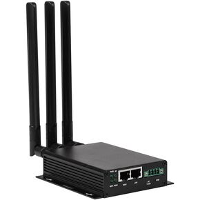 GL-X300B (Collie) 4G LTE VPN بوابة لاسلكية صناعية، هوائيات خارجية 4G كاملة النطاق، مراقبة الأجهزة، عند القيادة، تشفير DNS، 2.4 جيجا هرتز فقط (RS485)
