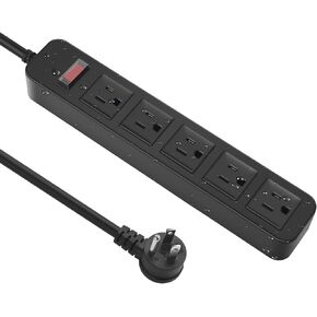 Outdoor Power Strip Waterproof with 6 Outlets, Garden Weatherproof Surge Protector, Christmas Multiple Outlet Exterior Socket for Lighting Appliances. 6FT Extension Cord Strip with Flat Plug.