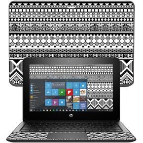 MightySkins Skin Compatible with HP ProBook x360 11" (2017) wrap Cover Sticker Skins Black Aztec