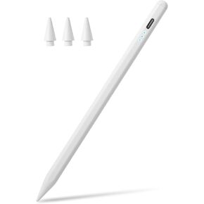 Stylus Pen for iPad 2018-2024 Apple Pencil 1st Generation for iPad 10th 9th 8th 7th 6th Gen, iPad Air 3rd 4th 5th Gen, iPad Pro 11 12.9 13 inch, iPad Mini 5 6, Palm Rejection Tilt Sensitivity (White)