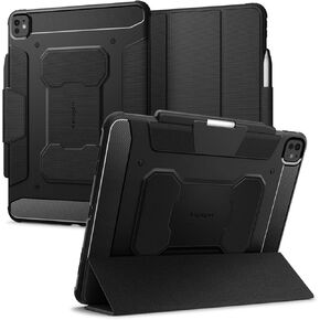 Spigen Rugged Armor Pro Designed for iPad Pro 13 inch Case (2024) M4 with Pencil Holder - Black