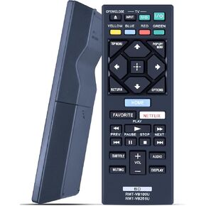 Replacement Remote Control for Sony DVD Blu-Ray Disc Player, for Sony BDP Series Player, for Sony 4K Ultra HD UHD 3D Player, for Streaming Blu-Ray Home Theater, RMT-VB100U RMT-VB201U
