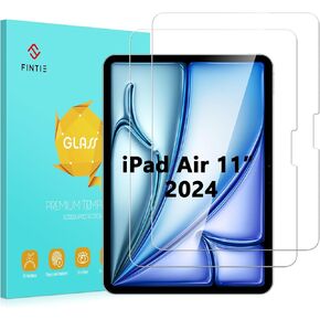 Fintie 2-Pack Screen Protector for iPad Air 11-inch (M2) 2024 (Model Number: A2902/A2903/A2904), [Support Face ID] Anti Scratch Premium HD Clear 9H Hardness Tempered Glass Screen Protector