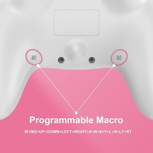 وحدة تحكم Switch Pro، وحدة تحكم التبديل اللاسلكية لـ Switch OLED، Switch Lite، الكمبيوتر الشخصي، وحدة تحكم التبديل مع Turbo، حركة 6 محاور، وحدة تحكم Pink Cute Bunny Switch Pro مع اهتزاز، قابلة للبرمجة in Saudi Arabia