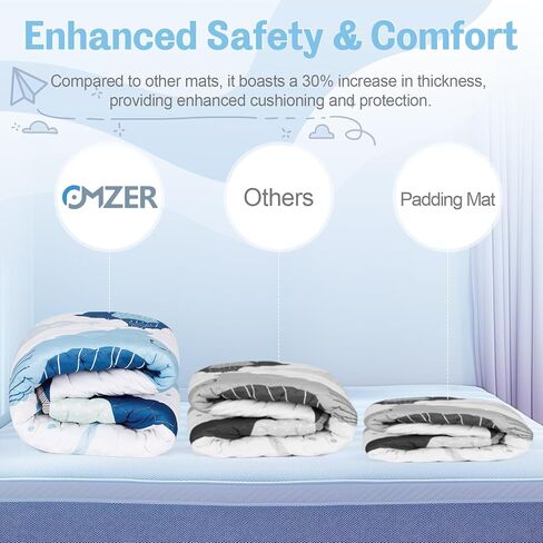 Baby Play Mat 71x59inch - Thick One-Piece Crawling Mats with Non-Slip Pattern - Large Baby Cushioned for Playpen - Soft Floor Padded for Babies Toddlers - Foldable Machine Washable Playmats in Kuwait