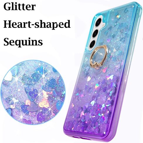 Galaxy S24 Plus Case, Galaxy S24 Plus Glitter Case Clear Sparkle Floating Liquid Soft TPU Cushion Luxury Fashion Girly Women Cute Case for Samsung Galaxy S24 Plus (Christmas Tree) in Saudi Arabia