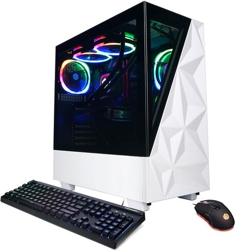 كمبيوتر الألعاب CyberPowerPC Gamer Supreme Liquid Cool، AMD Ryzen 7 8700G 4.2 جيجا هرتز، Radeon RX 7800 XT 16 جيجا، 32 جيجا DDR5، 2 تيرابايت PCIe Gen4 SSD، جاهز للواي فاي ونظام التشغيل Windows 11 Home (SLCAI9100A) in Kuwait