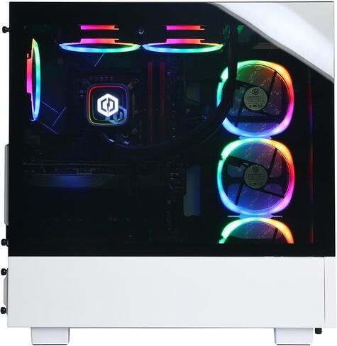 كمبيوتر الألعاب CyberPowerPC Gamer Supreme Liquid Cool، AMD Ryzen 7 8700G 4.2 جيجا هرتز، Radeon RX 7800 XT 16 جيجا، 32 جيجا DDR5، 2 تيرابايت PCIe Gen4 SSD، جاهز للواي فاي ونظام التشغيل Windows 11 Home (SLCAI9100A) in Kuwait