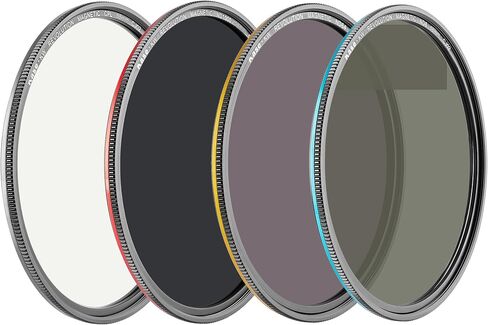 Kase Wolverine Revolution 58mm Pro ND Filter Kit Magnetic Shockproof Tempered Optical Glass w Color Coded Rings inc CPL ND8 ND64 ND1000 Lens Cap & Case in Saudi Arabia