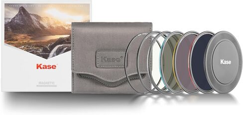 Kase Wolverine Revolution 58mm Pro ND Filter Kit Magnetic Shockproof Tempered Optical Glass w Color Coded Rings inc CPL ND8 ND64 ND1000 Lens Cap & Case in Saudi Arabia