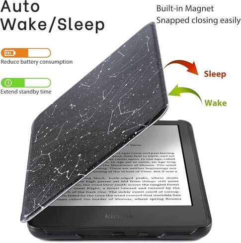 حافظة CoBak لجميع إصدارات Kindle 11th Generation 2022 الجديدة فقط - غطاء ذكي من جلد البولي يوريثان فائق النحافة مع خاصية النوم والاستيقاظ التلقائي، حافظة حماية ممتازة لجهاز Kindle 2022 in Saudi Arabia