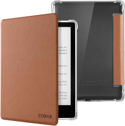 حافظة CoBak لجهاز Kindle Paperwhite - غطاء جلد PU جديد وغطاء خلفي من السيليكون الناعم الشفاف مع ميزة التنبيه التلقائي للنوم لجهاز Kindle Paperwhite Signature Edition (إصدار الجيل الحادي عشر 2021 مقاس 6.8 بوصات) in Saudi Arabia