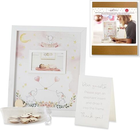 كيت أسبن بينك وودلاند ديكورات استحمام الطفل بديل لكتاب الضيوف مع حشوات خشبية تيدي بير، ديكور حضانة وودلاند in Kuwait