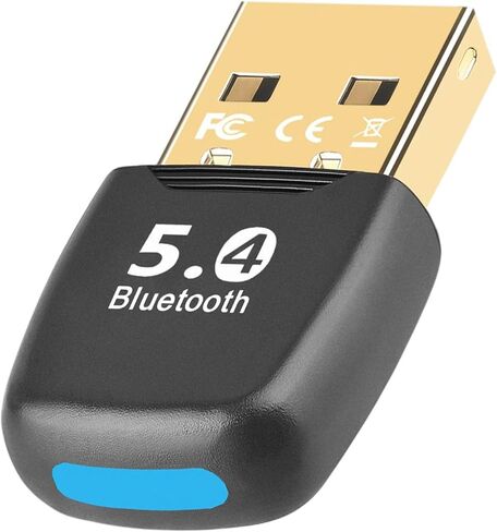 Bluetooth USB Adapter for PC- Suuleet Bluetooth Adapter 5.4 Dongle (BR+BLE+EDR),Free Diver,Taillight Design,Wireless Transfer for Headset Speaker Keyboard Mouse Printer Windows 11/10/8.1/7 for Desktop in Saudi Arabia